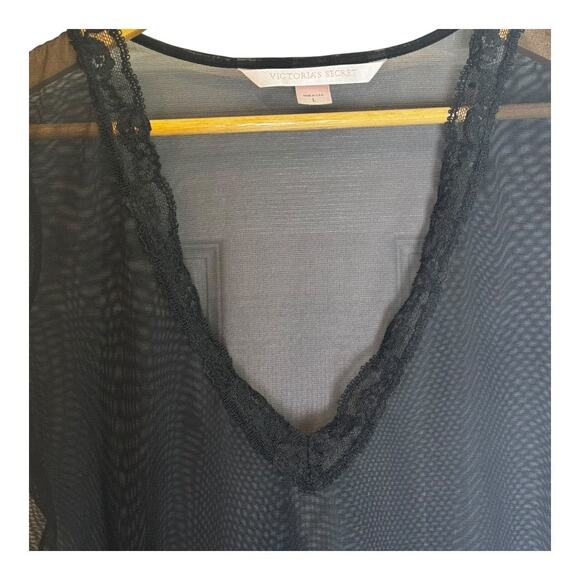 Vintage Victoria’s Secret Y2K Deep V Sheer Mesh Top - Size M/L - Picture 3 of 6